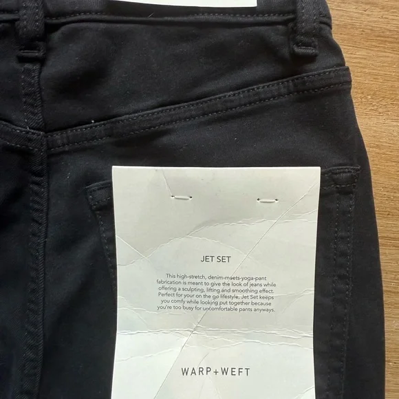 Warp + Weft Women’s DBX Black Pull On Flare Jeans size 00/24/XXS - Picture 9 of 12